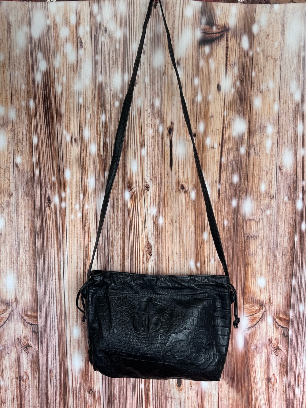 Carlos Falchi Crossbody Embossed Purse